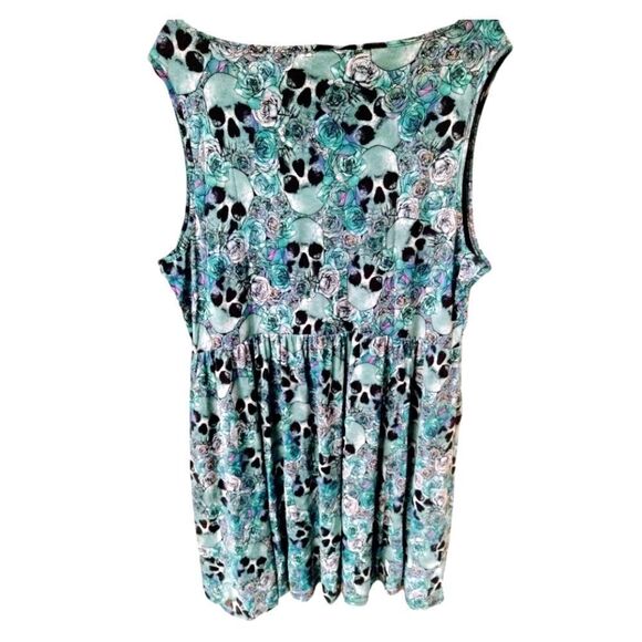 TORRID Plus Size, Roses Skulls Tank Mesh Midi Dress. - Picture 4 of 17